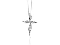 Collana Miluna Donna Le Croci Gemme Preziose in Oro bianco Diamante CLD4426